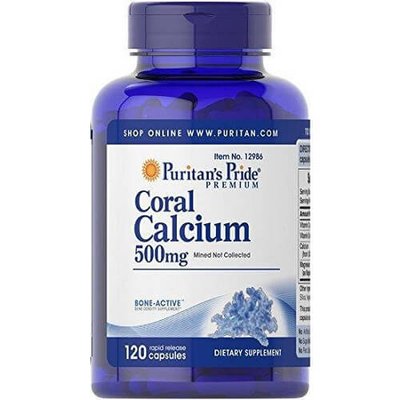 Кальций Puritan's Pride Coral Calcium 500mg, 120 капс. 122074 фото