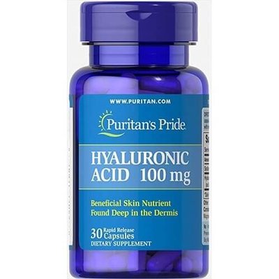 Гіалуронова кислота Puritan`s Pride Hyaluronic Acid 100 mg, 30 капс. 121863 фото