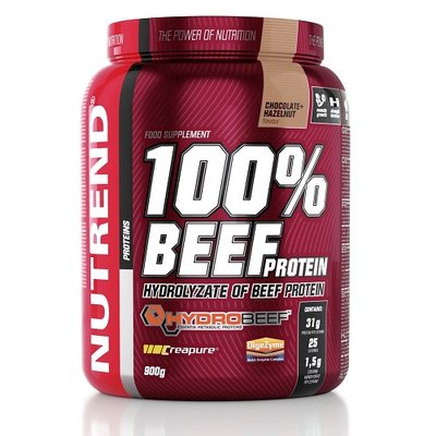 Протеїн яловичий Nutrend 100% Beef Protein, 900 г. (Шоколад горіх) 03111 фото