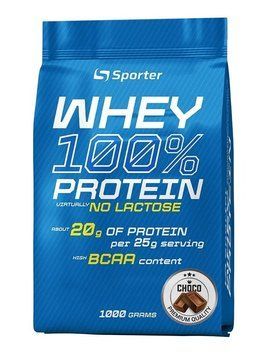 Протеин сывороточный Sporter 100% Whey Protein (без лактози), 1000 г. 124425 фото