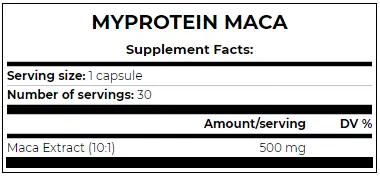 Добавка MyProtein Maca, 30 капс. 123405 фото