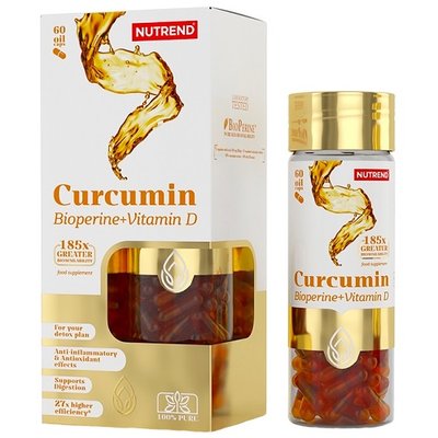 Куркумін Nutrend Curcumin + Bioperine + Vitamin D, 60 капс. 122786 фото
