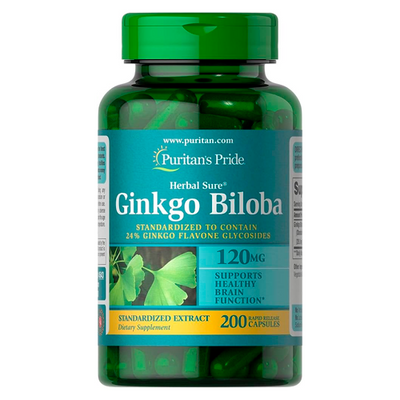 Гінкго білоба Puritan's Pride Ginkgo Biloba 120 mg, 200 капс. 124008 фото