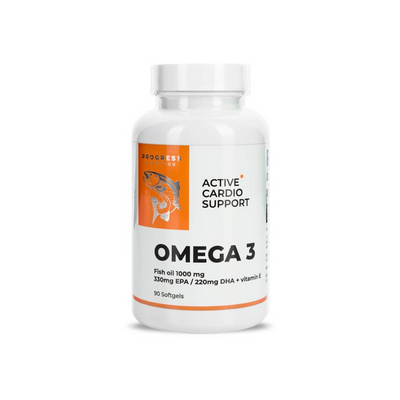 Progress Nutrition Omega Active, Fish Oil 55% + Vit.E, 90 капс. 124294 фото