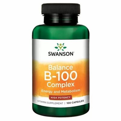 Вітамін В Swanson Balance B-200 Complex, 100 капс. 122671 фото