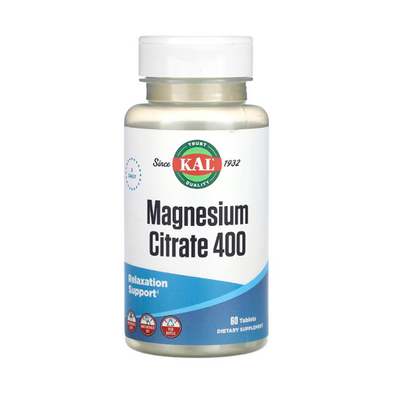 Магній KAL Magnesium Citrate 400 mg, 60 табл. 124368 фото