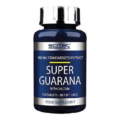 Передтрен Scitec Essentials Super Guarana, 100 таб. 121278 фото