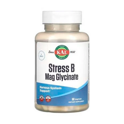 Магній KAL Stress B Magnesium Glycinate, 60 веган капс. 124367 фото