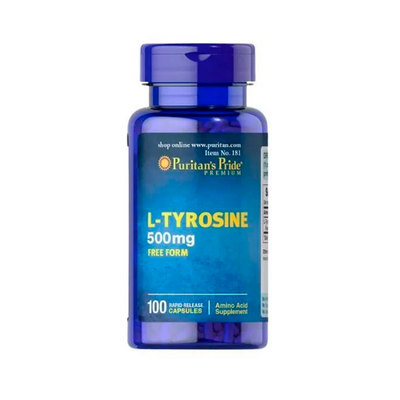 Тирозин Puritans Pride L-Tyrosine 500 мг, 100 капс. 124571 фото
