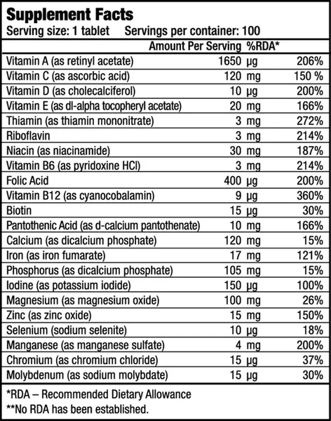 Мультивитамины BiotechUSA One a Day, 100 таб. 100406 фото
