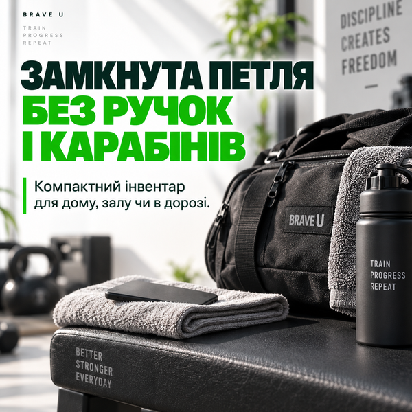 Резина Brave U петля для фитнеса зелёная (55-80 кг 47 мм) 12429380 фото