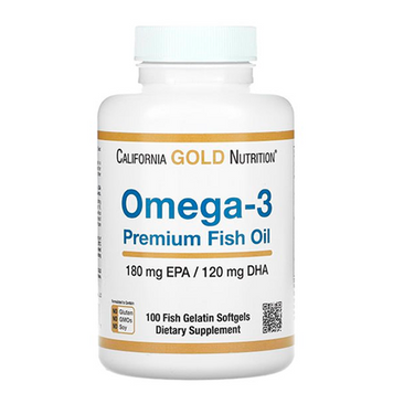 Омега California Gold Nutrition Omega-3 Premium Fish Oil, 100 капс. 123978 фото