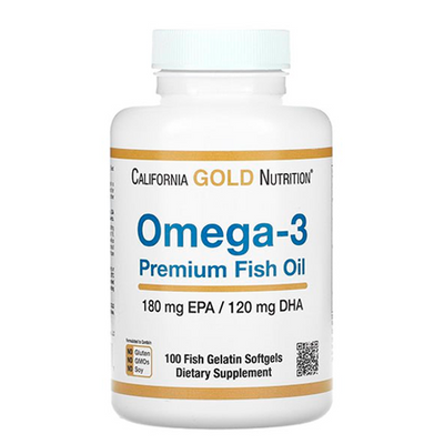 Омега California Gold Nutrition Omega-3 Premium Fish Oil, 100 капс. 123978 фото