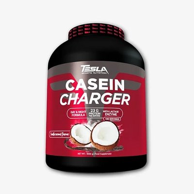 Протеїн казеїн Tesla Casein Charger, 1000 г. (Кокос - Ваніль) 04484 фото