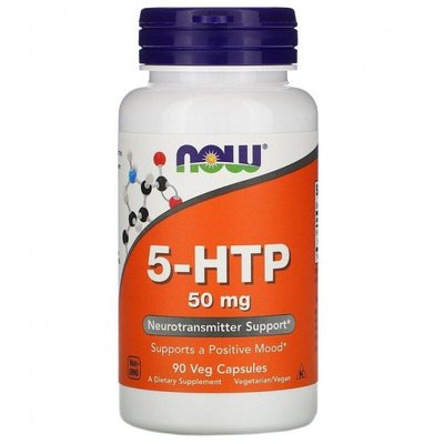 NOW 5-HTP 50 mg, 90 капс. 122041 фото