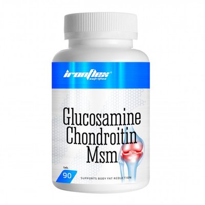 Добавка для суглобів IronFlex Glucosamine + Chondroitin + Msm, 90 таб. 121539 фото