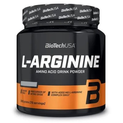 Аргинин BiotechUSA L-Arginine, 300 г. 00533 фото