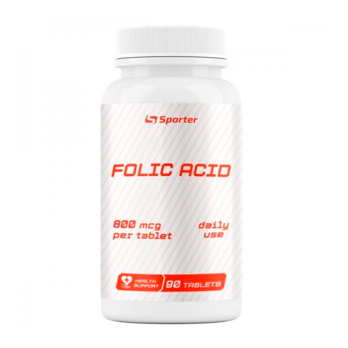 Фолиевая кислота Sporter Folic Acid 800 mcg, 90 таб. 124277 фото