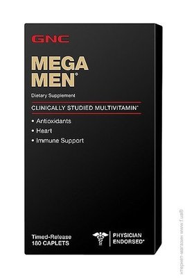 Вітаміни для чоловіків GNC MEGA MEN, 180 капс. 100529 фото