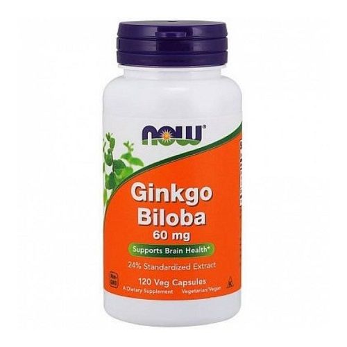 Гінкго білоба NOW Ginkgo Biloba 60mg, 120 капс. 123316 фото