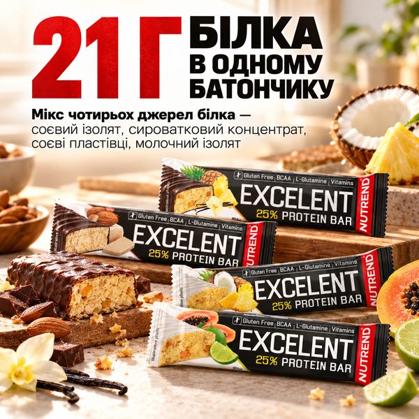 Протеїновий батончик Nutrend Excelent Protein bar, 85 г. 02409 фото