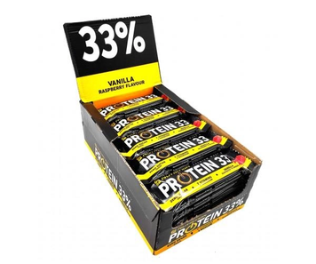 Протеїнові батончики GO ON Protein Bar 33%, 50 г. х 25 шт (блок) (Ваніль - малина) 05706 фото