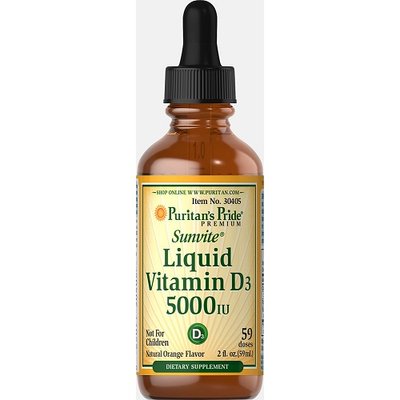 Вітамін Д Puritan's Pride Liquid Vitamin D3 5000IU, 59 мл. 122312 фото