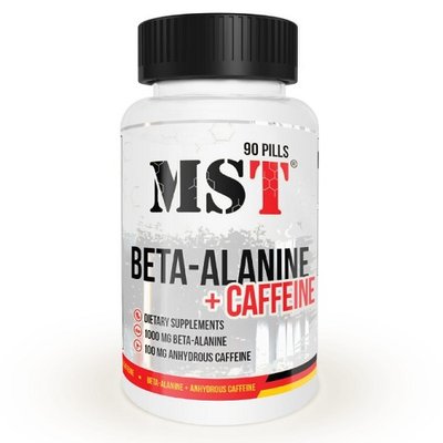 Бета-аланін MST Beta Alanine + Cаffeine, 90 таб. 123009 фото