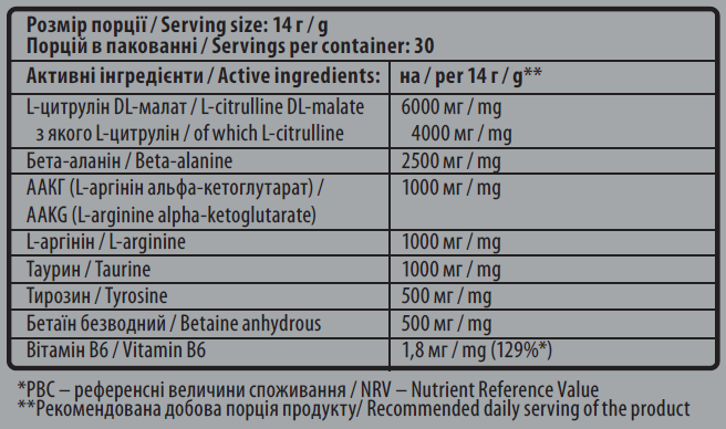 Предтрен Sporter Ulta Max Pre-Workout (Stim Free) 420 г. 12429510 фото