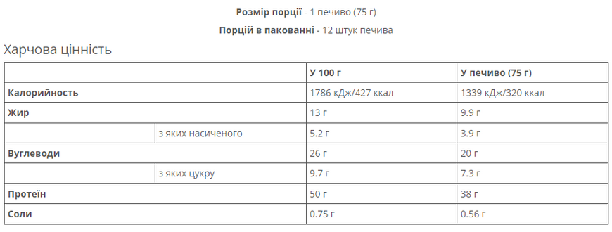 Протеїновий батончик MyProtein Protein cookie, 75 г. 121312 фото