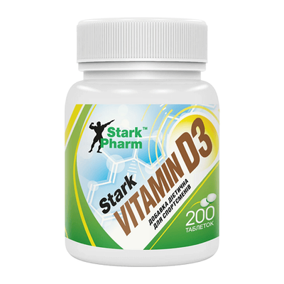 Вітамін Д Stark Pharm Vitamin D3 2000IU, 200 таб. 123629 фото