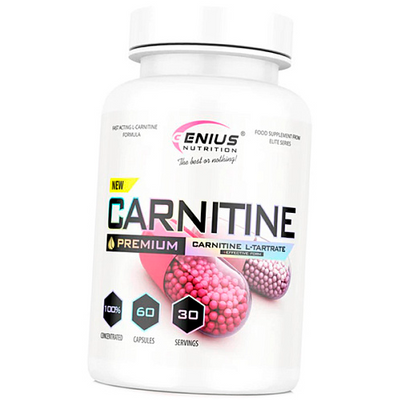 Карнітин Genius Nutrition Carnitine Tartrate, 60 капс. 123911 фото