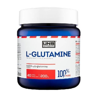 Глютамін UNS 100% Pure L-Glutamine, 200 г. 121456 фото