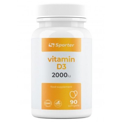 Вітамін Д Sporter Vitamin D3 2000 ME, 90 капс. 123408 фото