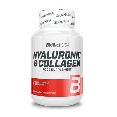 Гіалуронова кислота BiotechUSA Hyaluronic&Collagen, 100 капс. 123124 фото