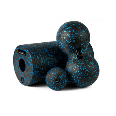 PowerPlay Набір для йоги PP 4008 EPP Foam Roller Set (роллер + 2 масажні м'ячі), чорно-синій 124413 фото