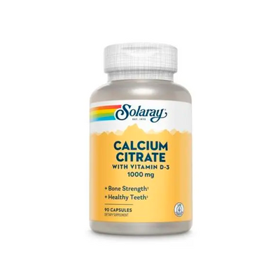 Кальцій Solaray Calcium Citrate Vit D-3 1000 mg, 90 каплет 124518 фото
