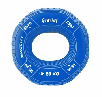 Эспандер кистевой силиконовый PowerPlay PP-4331 Hand Grip Hard 50-55-60 кг. Синий 12429617 фото