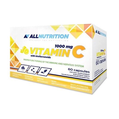 Витамин С All Nutrition Vitamin C 1000 mg + Bioflaw, 60 капс. 122230 фото