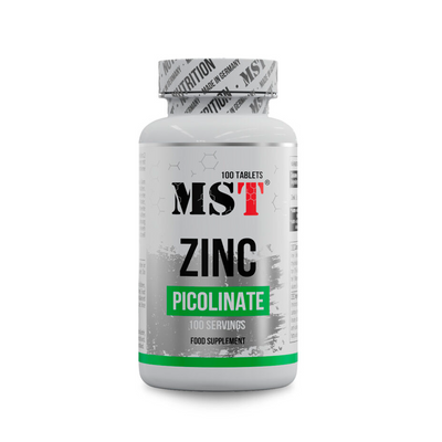 Цинк MST Zinc Picolinate, 100 табл. 124628 фото