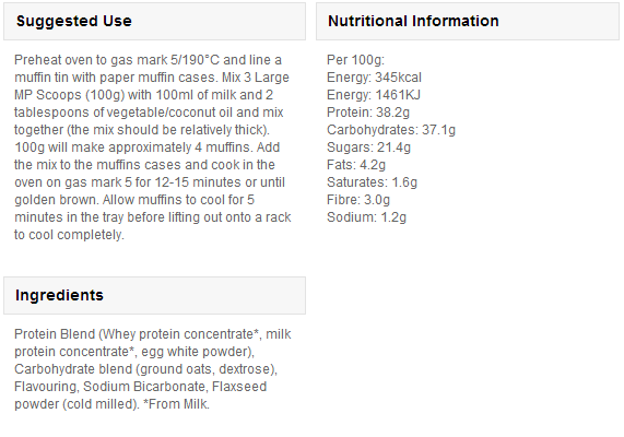 Добавка MyProtein Protein Muffin Mix, 1000 г. 100731 фото