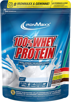 Протеїн сироватковий IronMaxx 100% Whey Protein, 500 г. 121447 фото