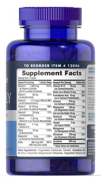 Вітаміни для чоловіків Puritan's Pride One Daily Men's Multivitamin, 100 капс. 122313 фото