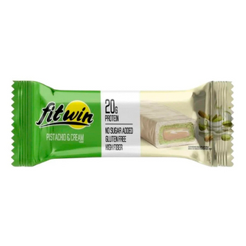 Батончик FitWin PISTACHO&CREAM 33% БЕЗ ЦУКРУ, 60 г. 124438 фото