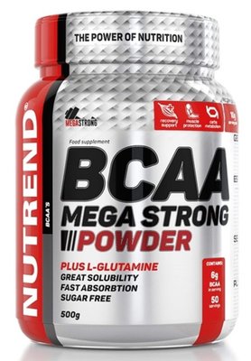 Амінокислоти Nutrend BCAA Mega Strong Powder, 500 г. 03134 фото