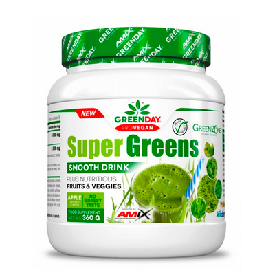 Добавка Amix GreenDay Super Greens Smooth Drink, 360 г. (Зелене яблуко) 05425 фото