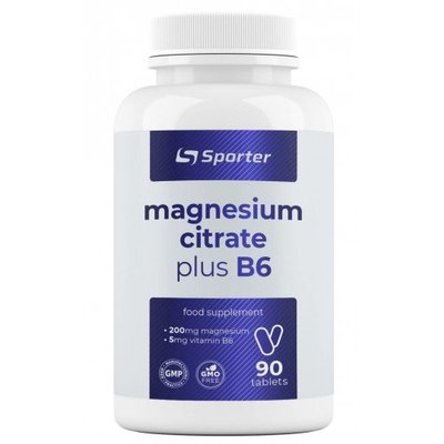 Магній Sporter Magnesium + B6, 90 таб. 123289 фото