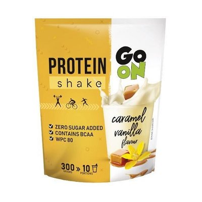 Протеїн сироватковий GO ON Protein Shake, 300 г. (Подвійний шоколад) 04233 фото