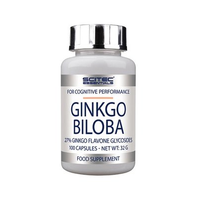 Гінкго білоба Scitec Essentials Ginkgo Biloba, 100 таб. 100681 фото