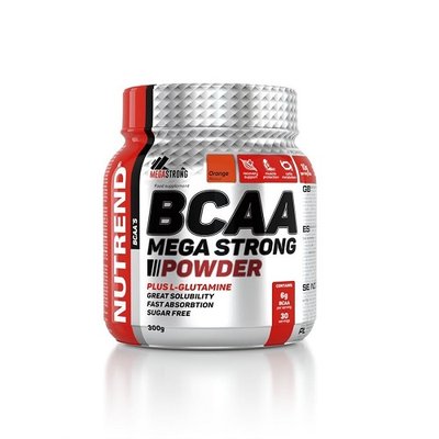 Амінокислоти Nutrend BCAA Mega Strong Powder, 500 г. (Вишня) 03136 фото